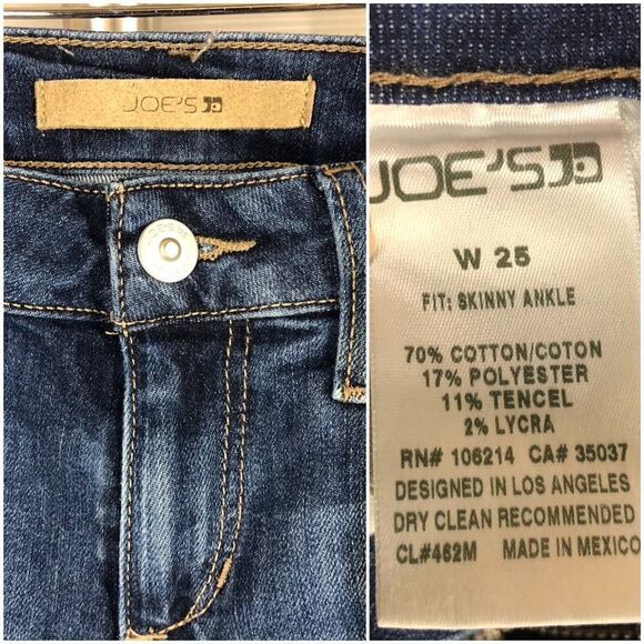 Joe's JEANS Blanche Skinny Ankle Mid Colour Jean Sz 25 - Picture 5 of 5
